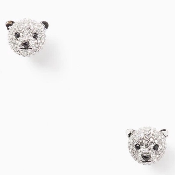 $59 Kate Spade Arctic Friends Polar Bear Pave Stud Earrings - Picture 5 of 5